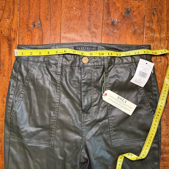 NWT Women Sanctuary Standard Surplus Hayden Coated Ankle Olive Green size 31 - Picture 14 of 16